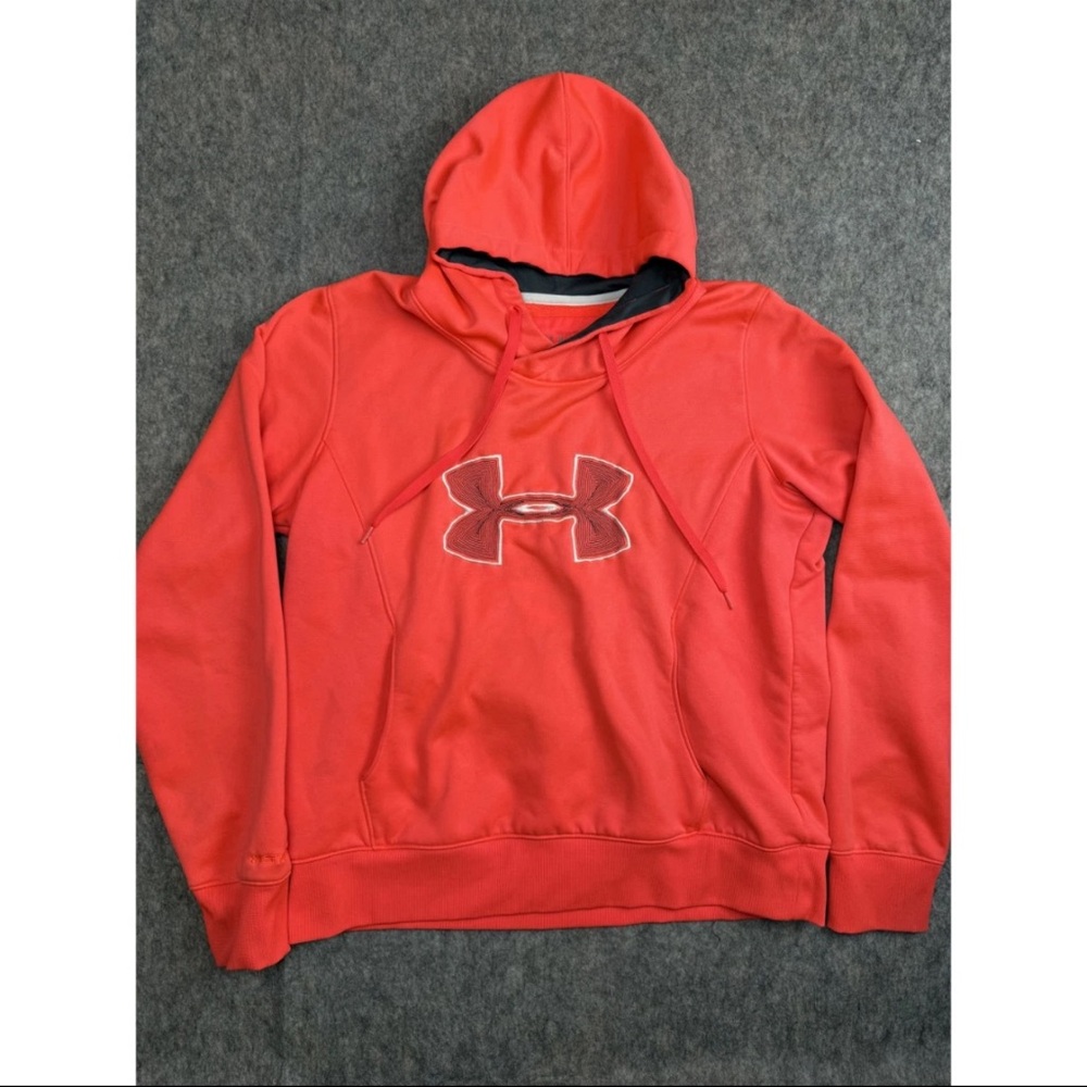 Under Armour Hoodie Women's XL Hot Pink Semi Fitted Ribbed Cuff & Hem Drawstring